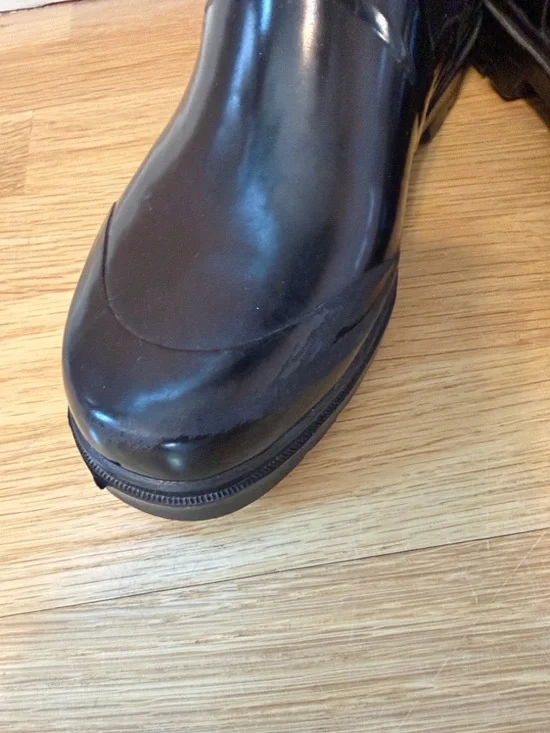 Michael Kors Brown and Black MK Logo Tall Rain Boots - Picture 4 of 10